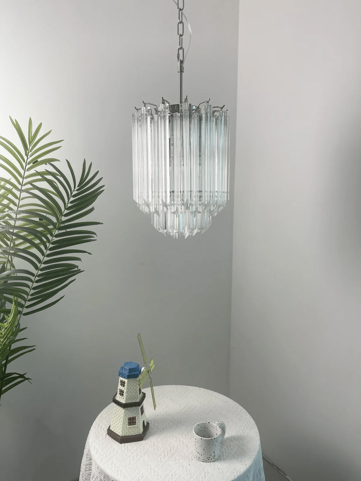 Luph Kronleuchter aus transparentem Murano-Glas mit Prismeneffekt