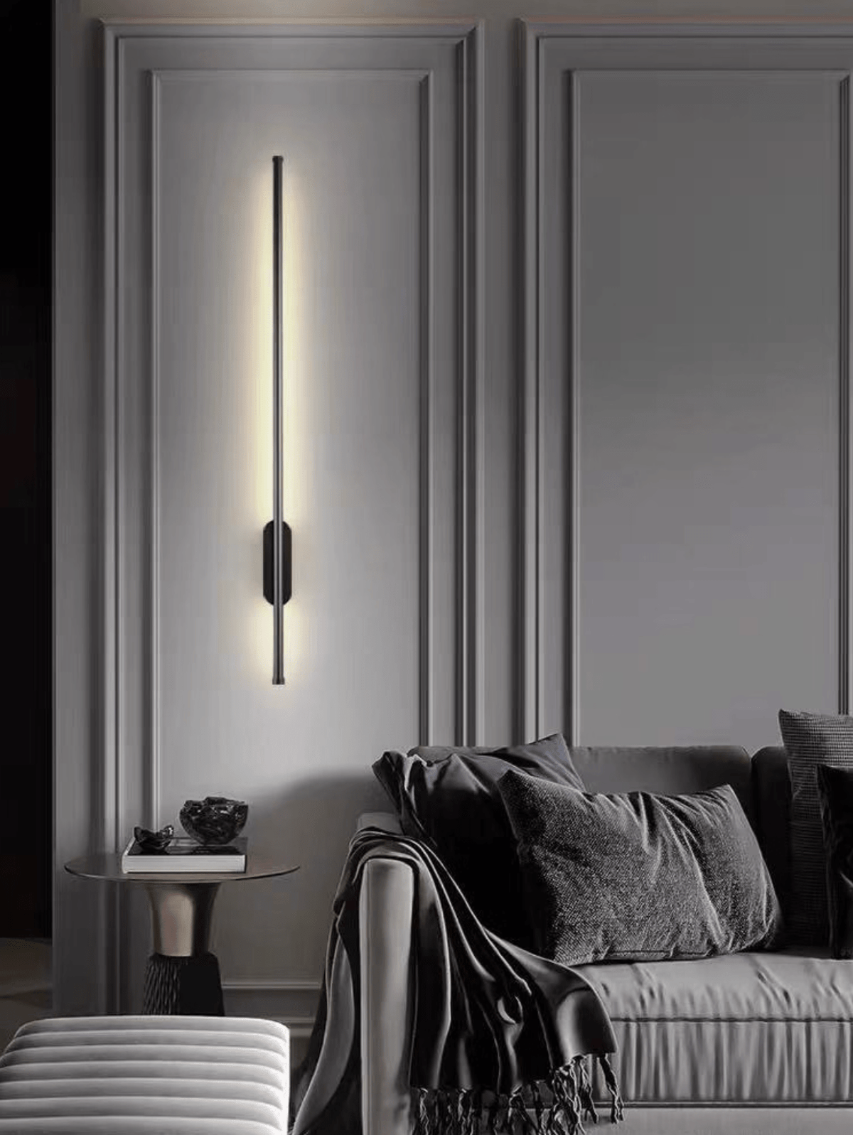 Nomk Schwarz Line Rechargeable Wandleuchte
