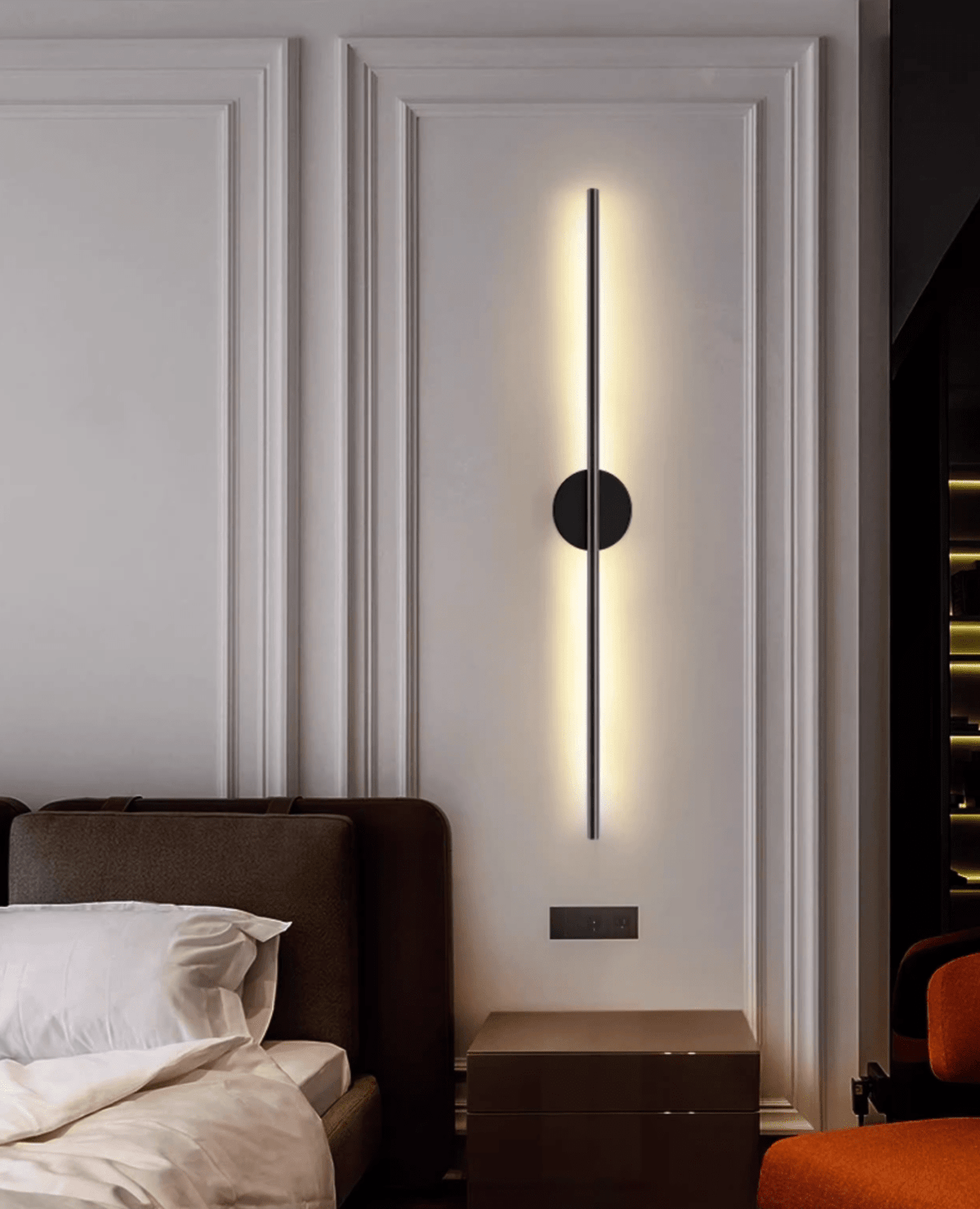 Nomk Schwarz Line Rechargeable Wandleuchte