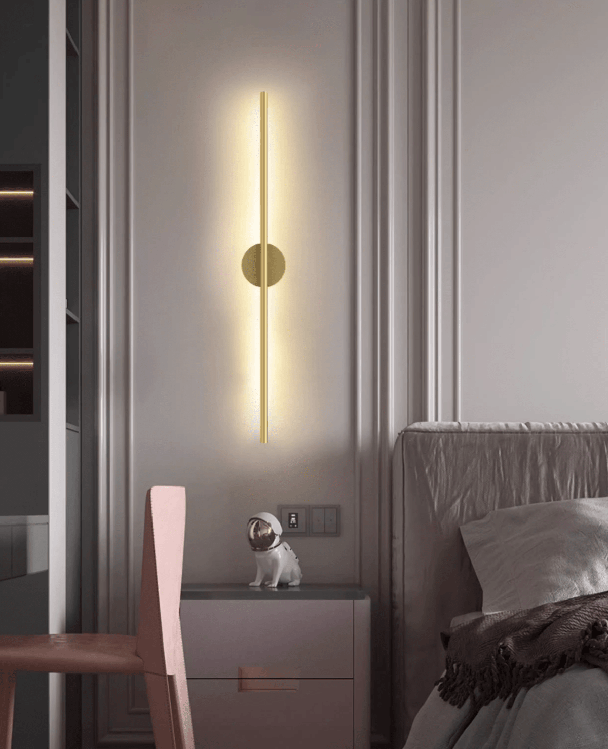 Nomk Schwarz Line Rechargeable Wandleuchte