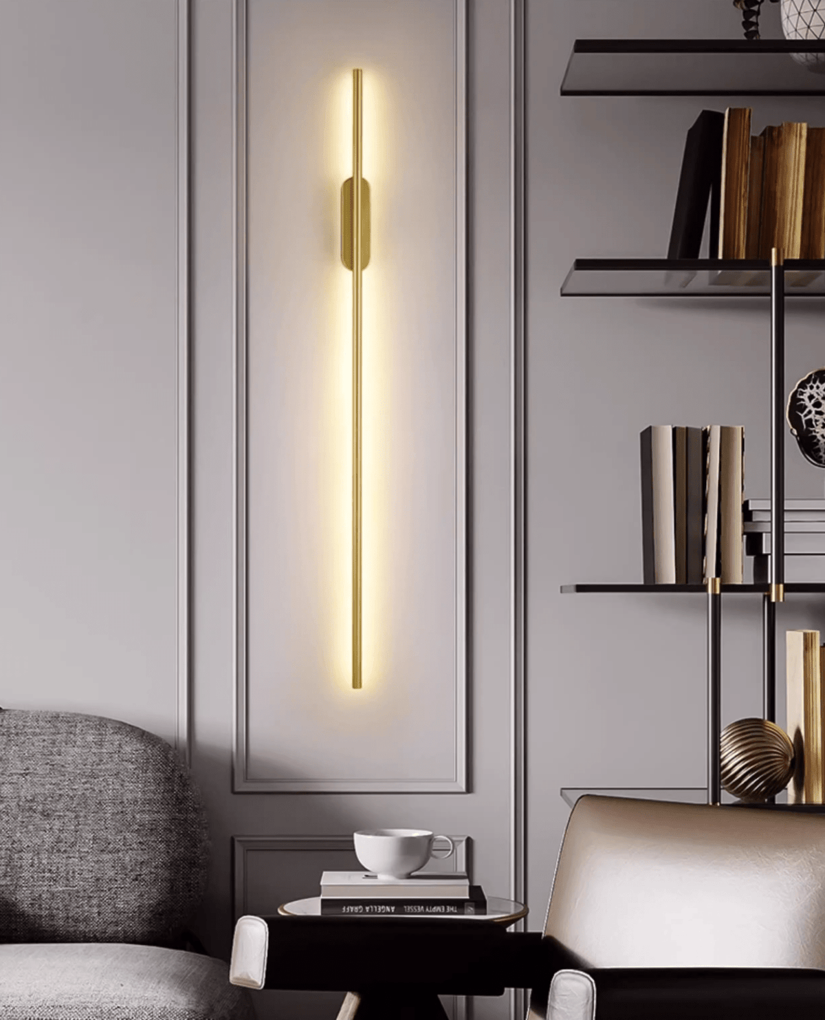 Nomk Schwarz Line Rechargeable Wandleuchte