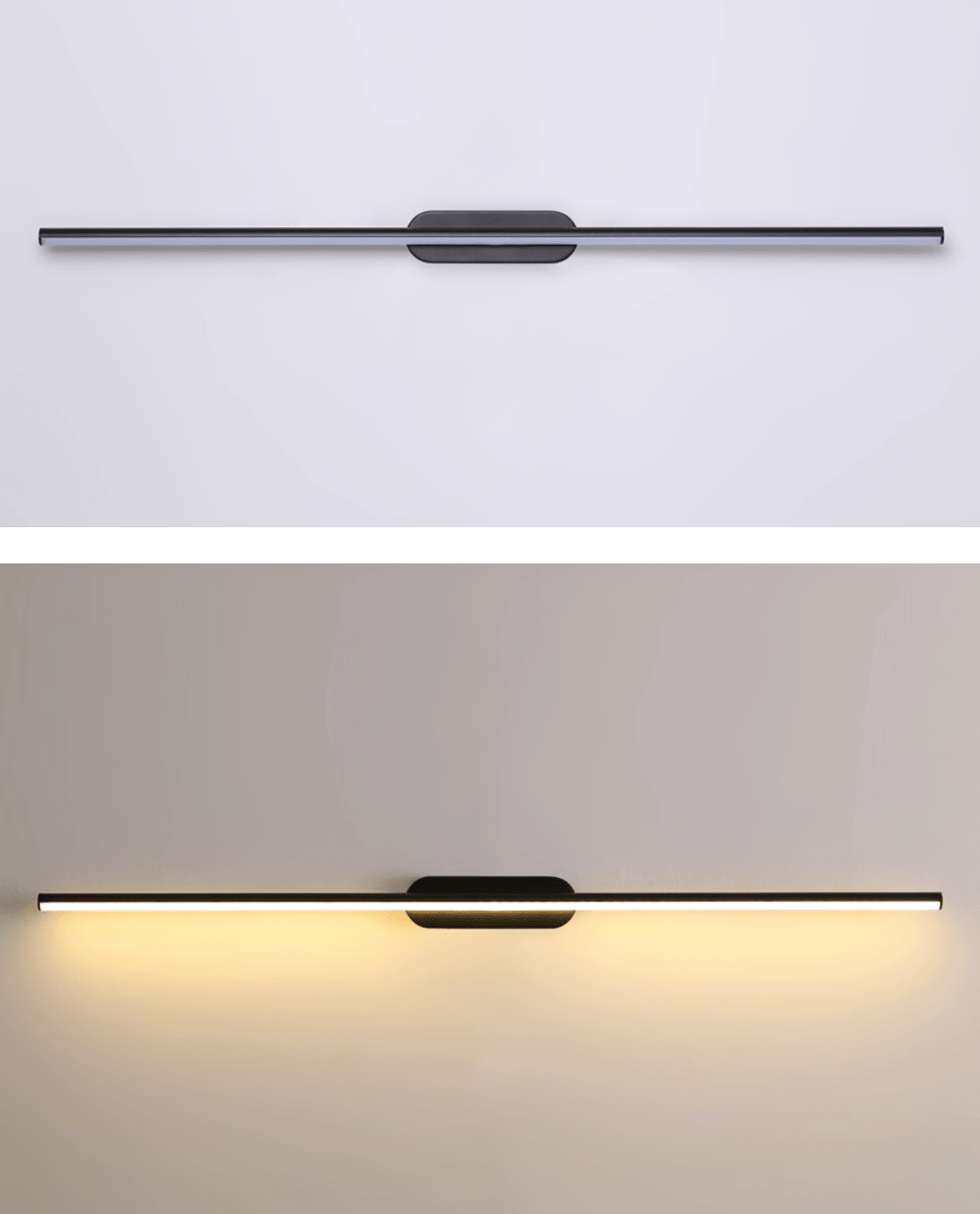 Qirma Schwarz schlanke lineare minimalistische Wandleuchte