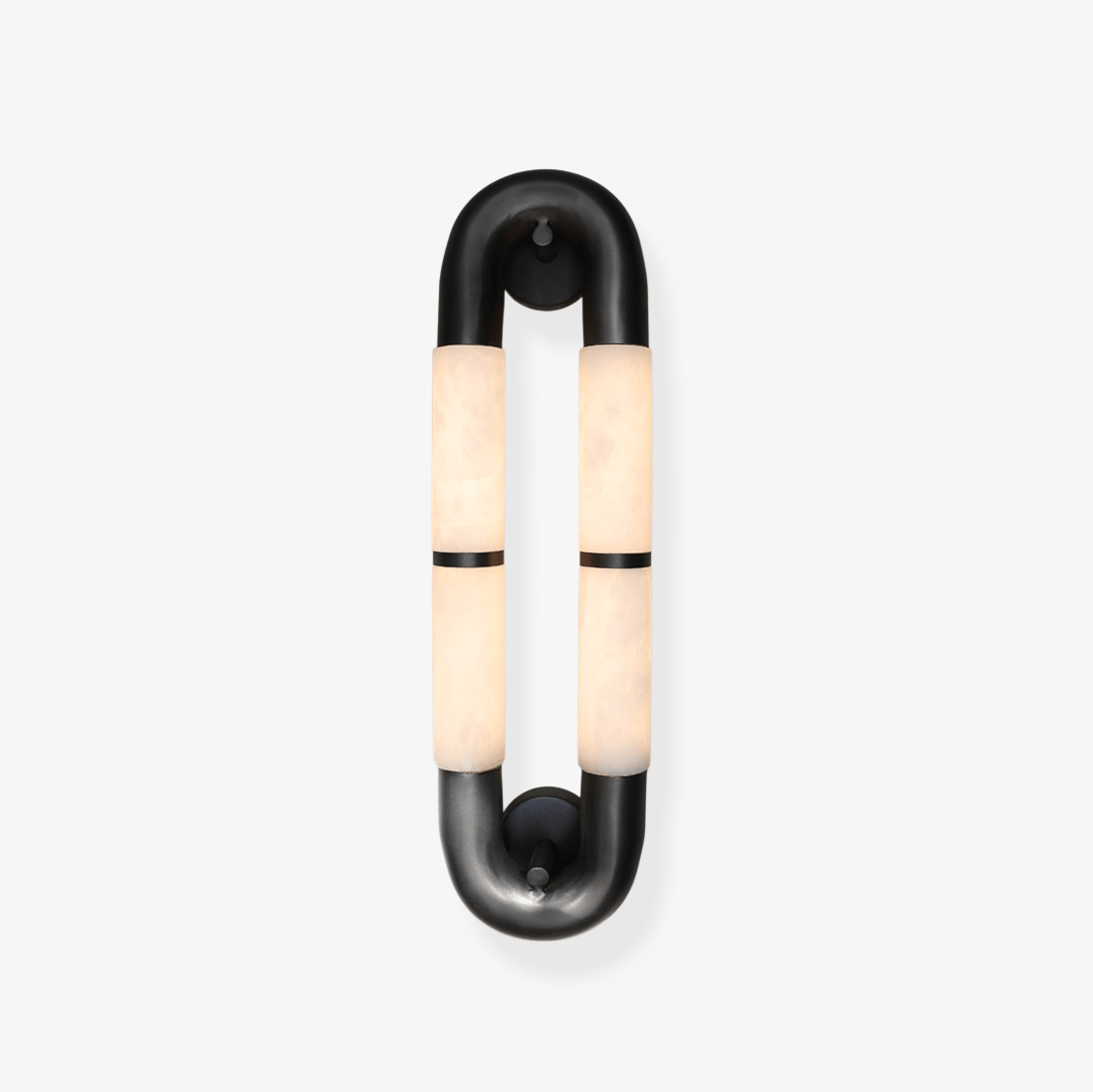Gloxa Arc Twin Alabaster-Wandleuchte
