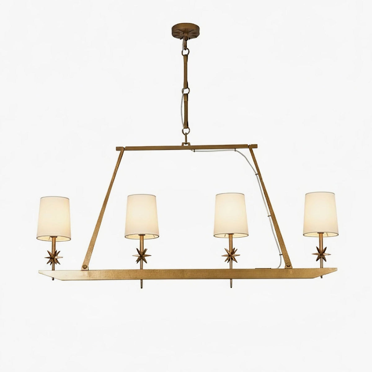 Lynve Kronleuchter Elegant Stellar Linear aus Messing