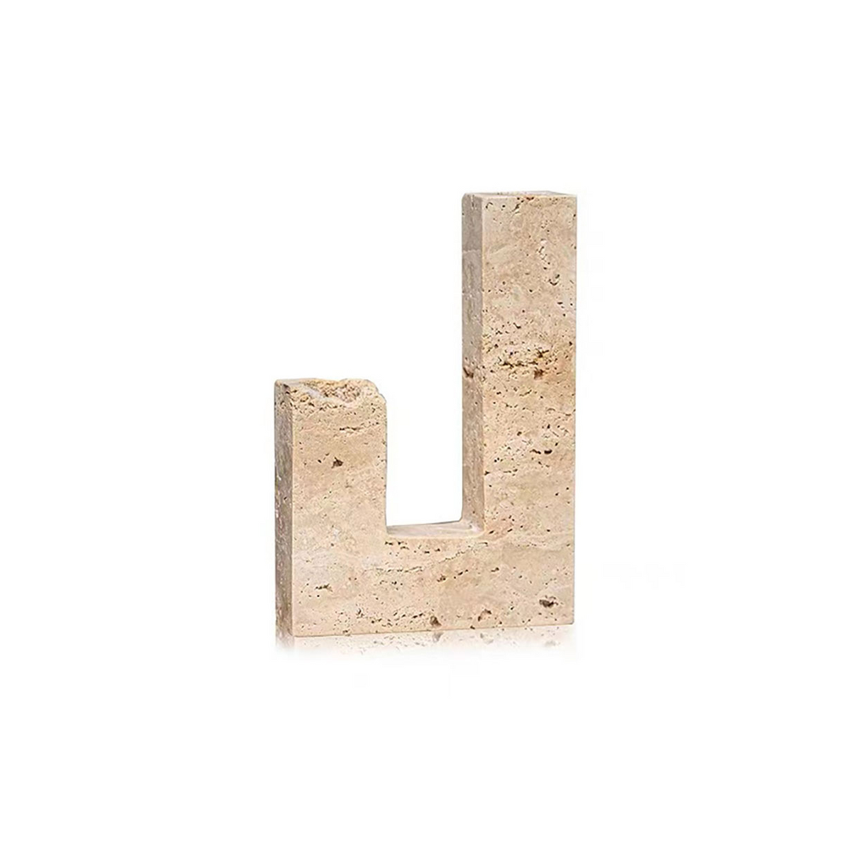 Horze Moderner Candleholder aus gelbem Travertin