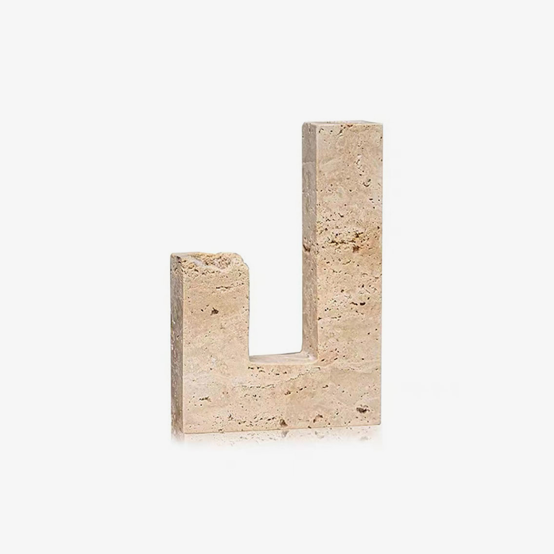 Horze Moderner Candleholder aus gelbem Travertin