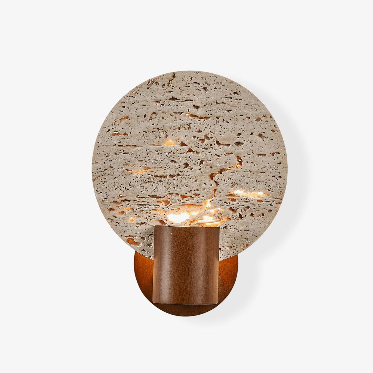 Taveiella Travertine runde Wandleuchte
