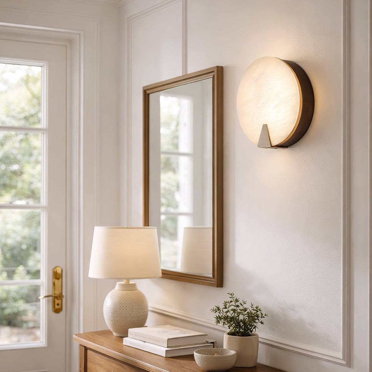Albirira Halo Alabaster-Wandleuchte