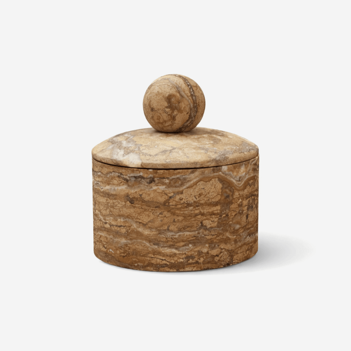 Strata Kugelschale aus Stein mit Deckel