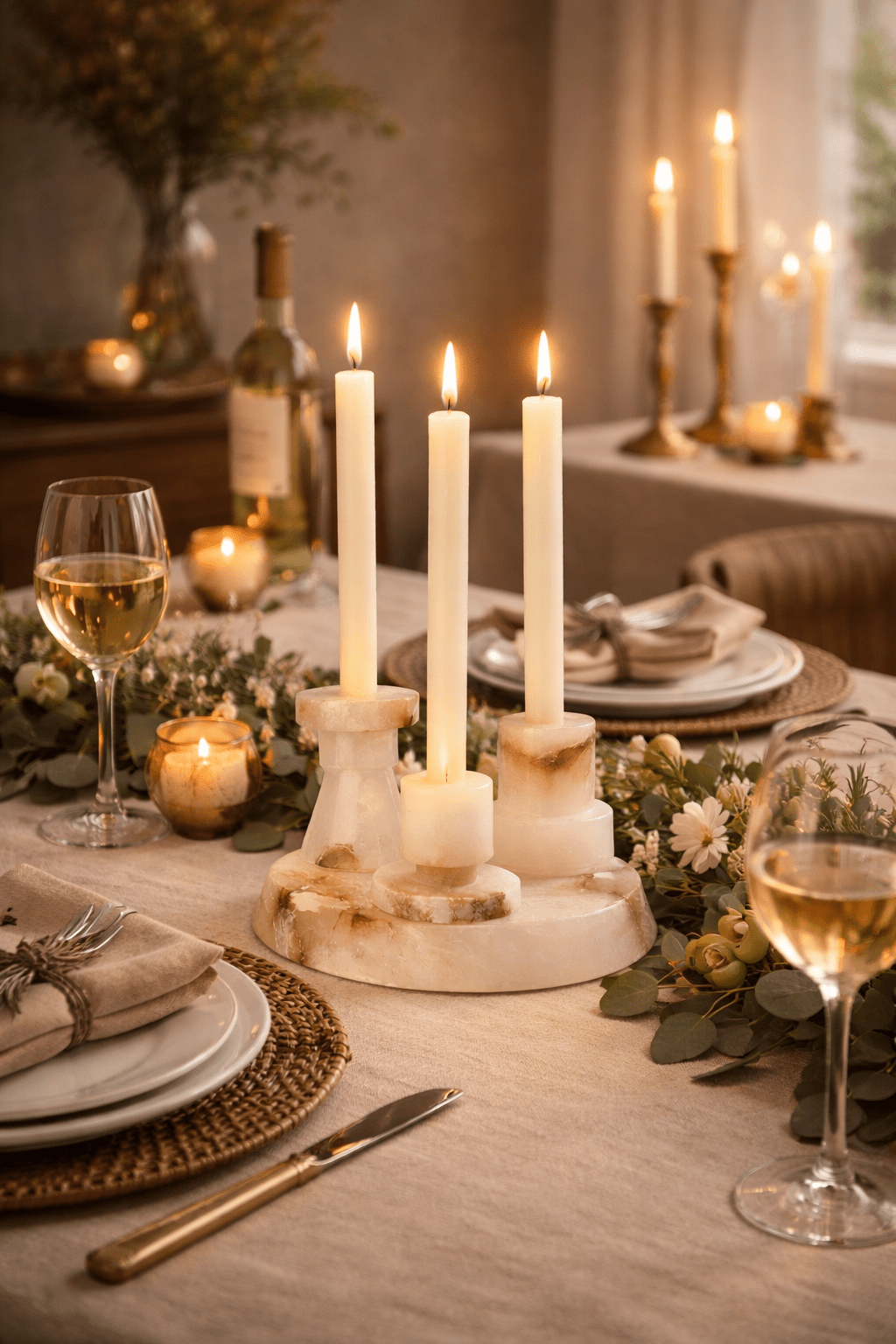 Vesperin Kerzenständer aus Marmor