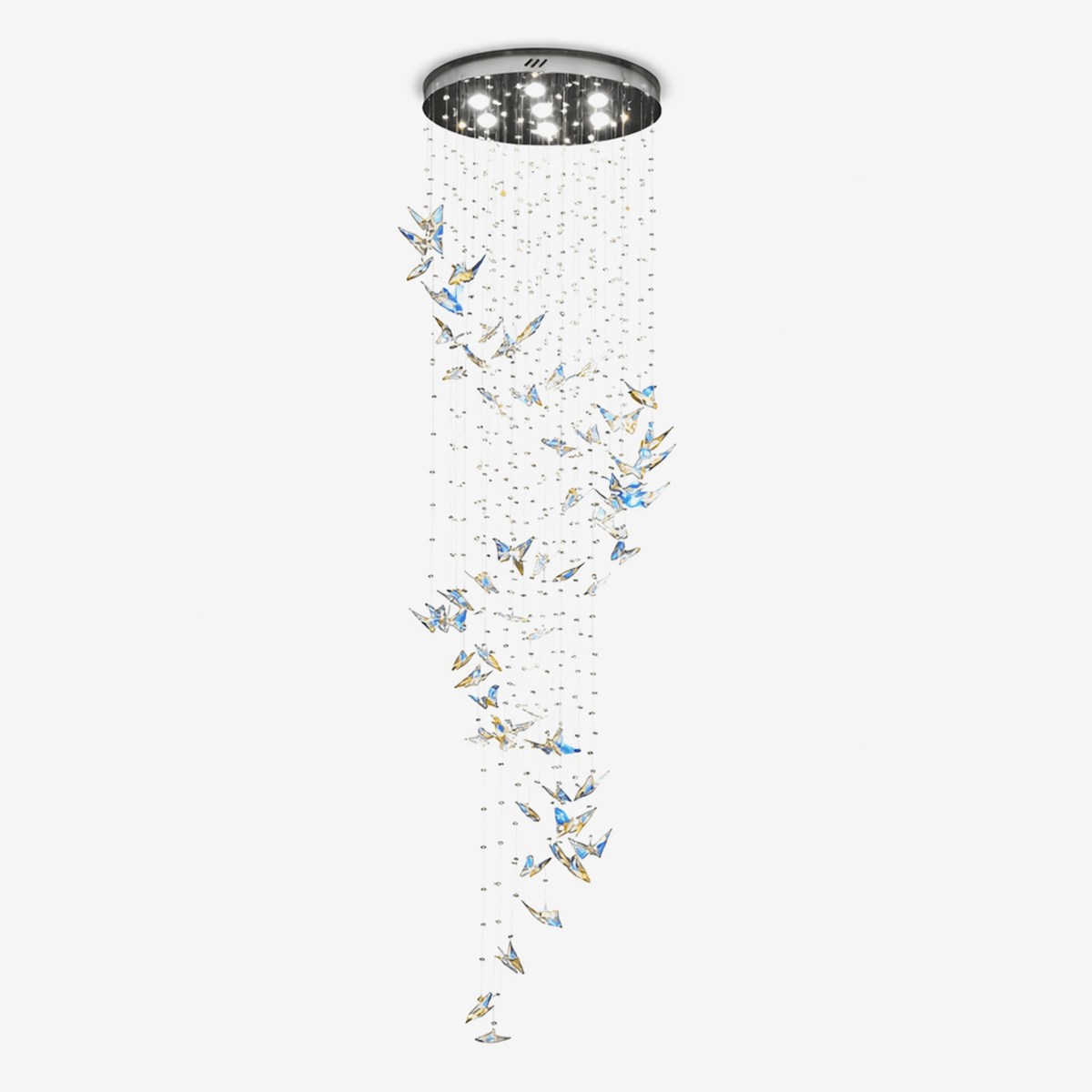 Volans Butterfly Kronleuchter aus Kristallglas