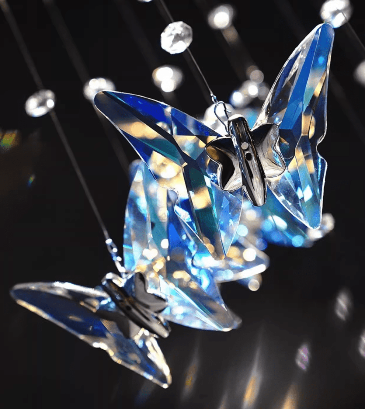 Volans Butterfly Kronleuchter aus Kristallglas