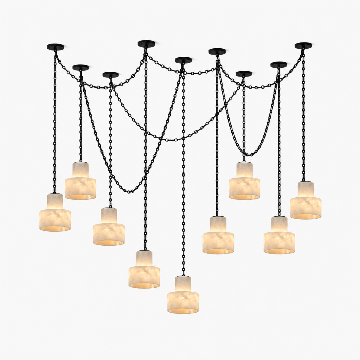 Leocadie Multi-Tier Kettenzylinder-Pendelleuchte