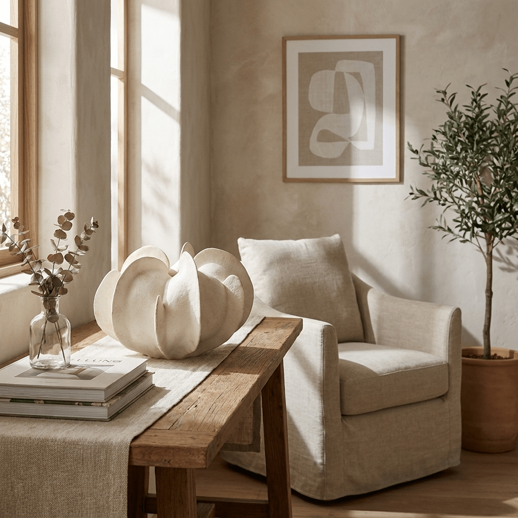 Magnolia Bloom Keramikskulptur-Vase