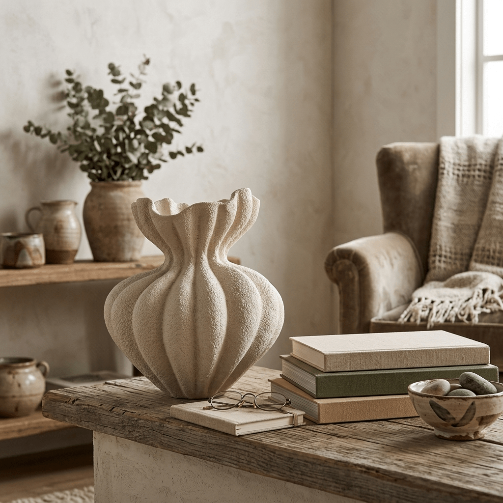 Fluted Bloom Keramik Vase