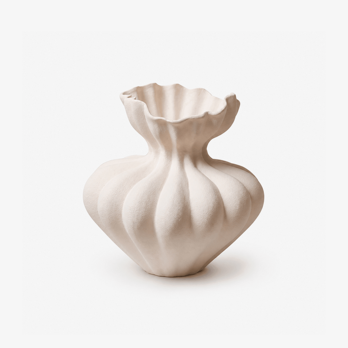 Fluted Bloom Keramik Vase