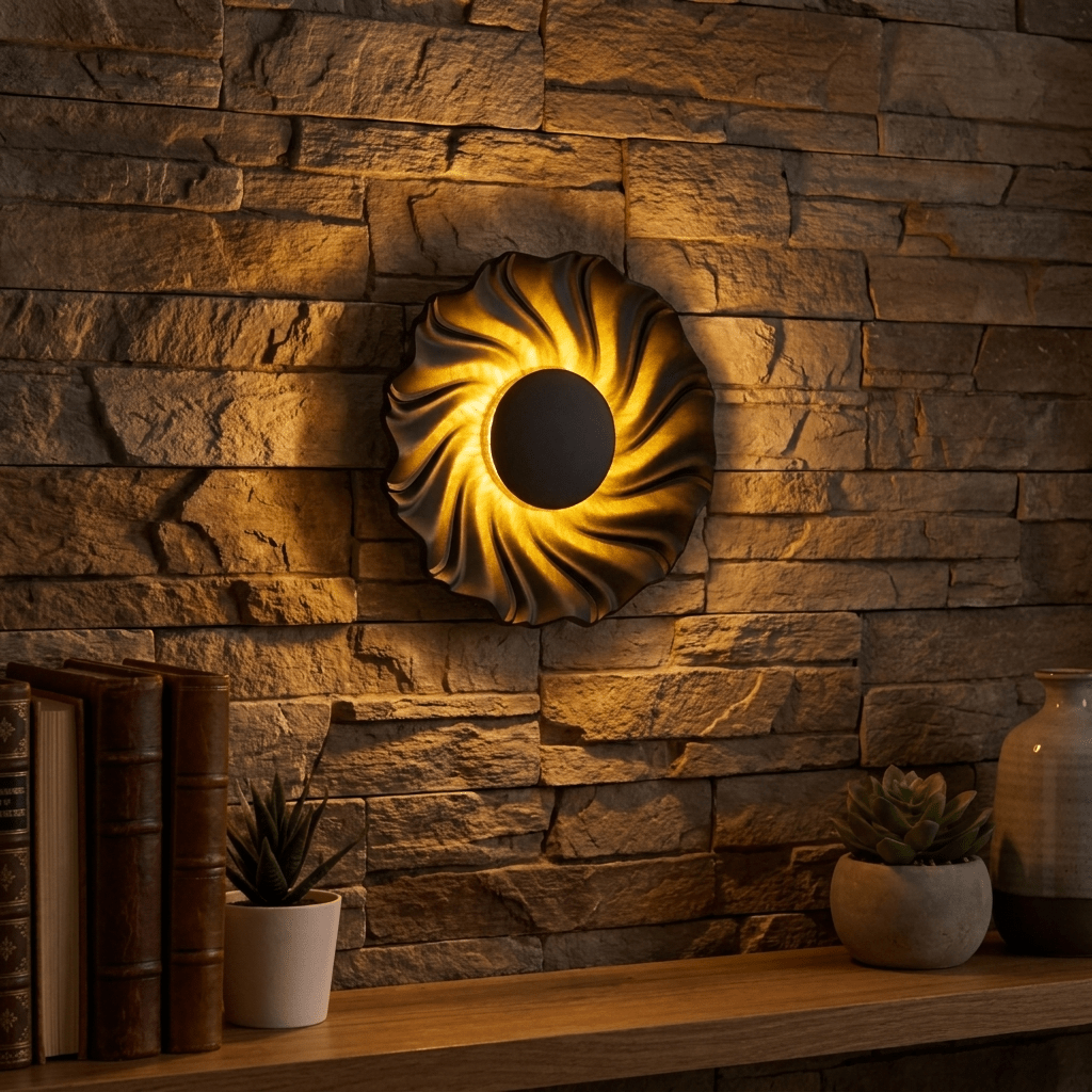 Caluenne Solar-Spiral-Wandleuchte