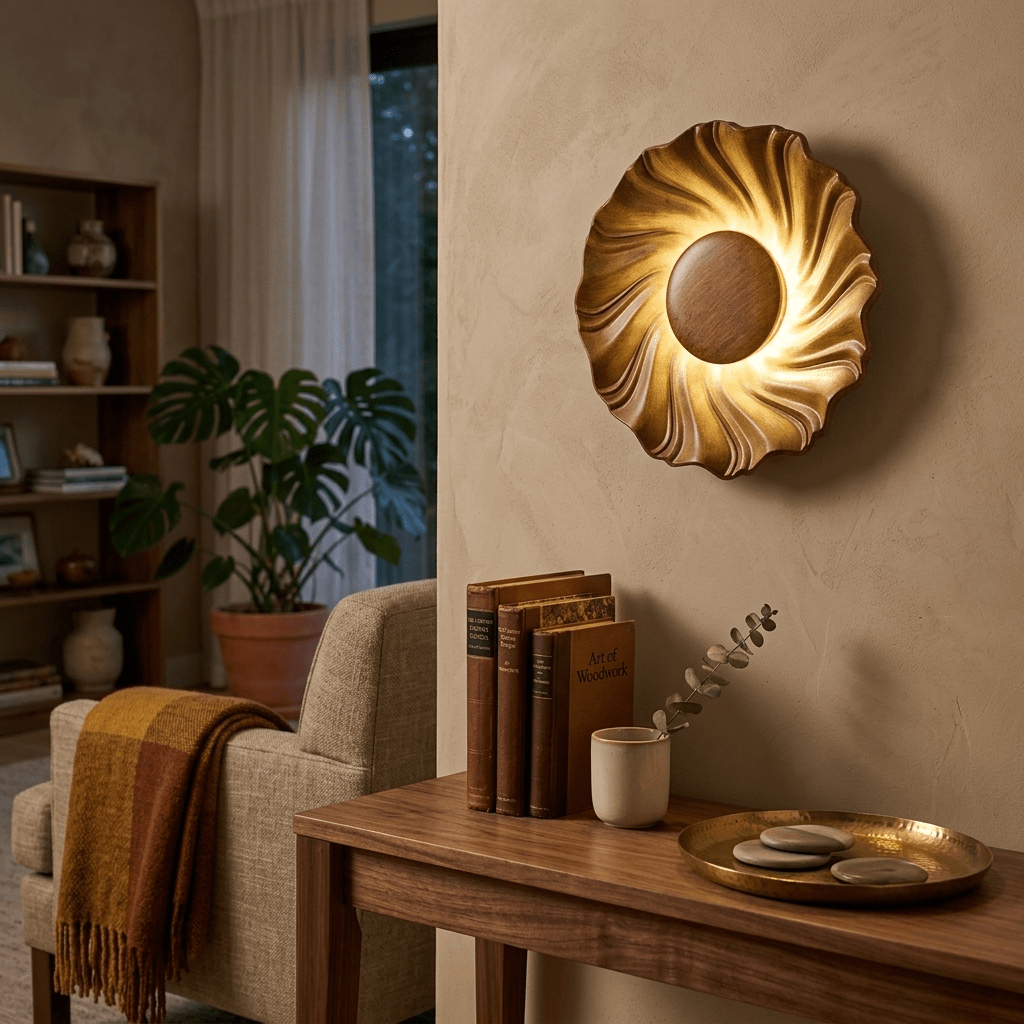 Caluenne Solar-Spiral-Wandleuchte