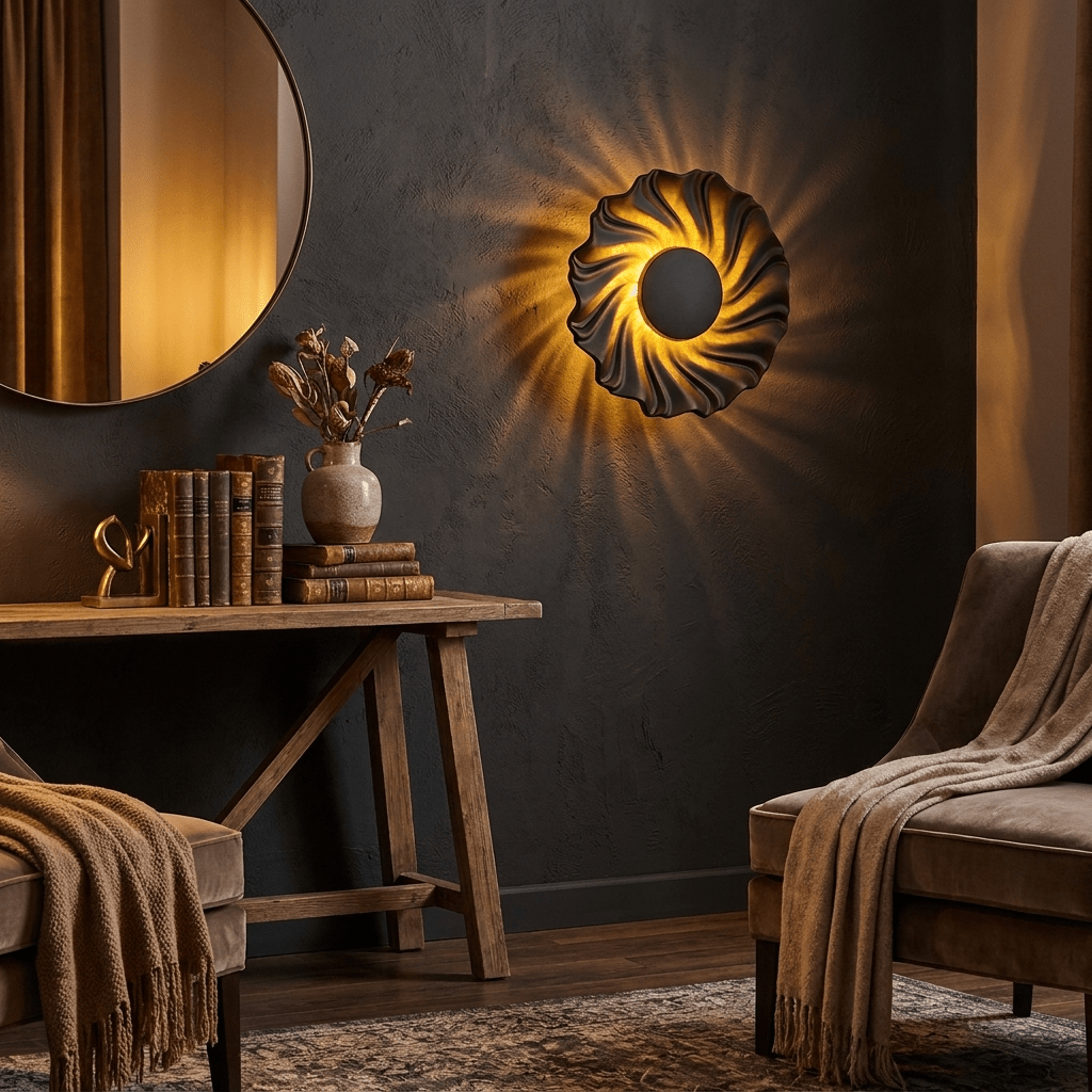 Caluenne Solar-Spiral-Wandleuchte