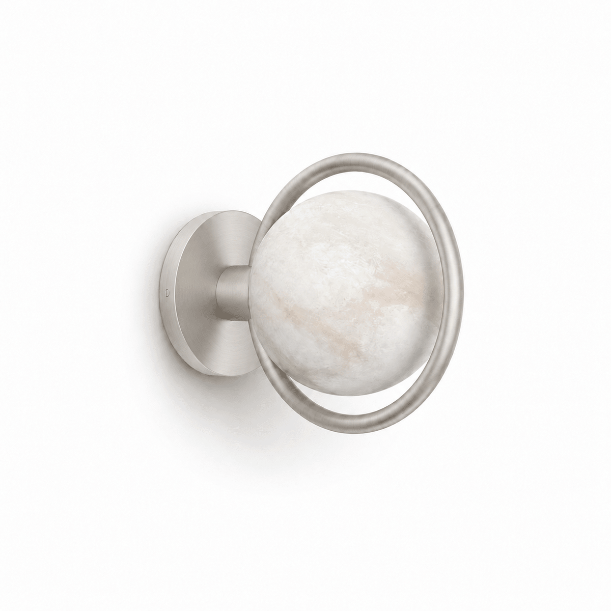 Alberira Ring Alabaster-Wandleuchte in Kieselsteinform