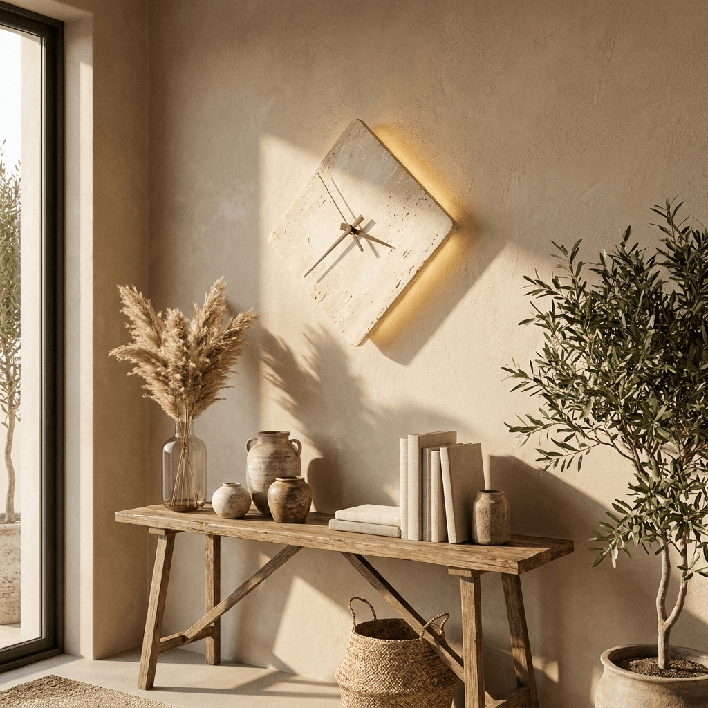 Compass Travertine Wandleuchte