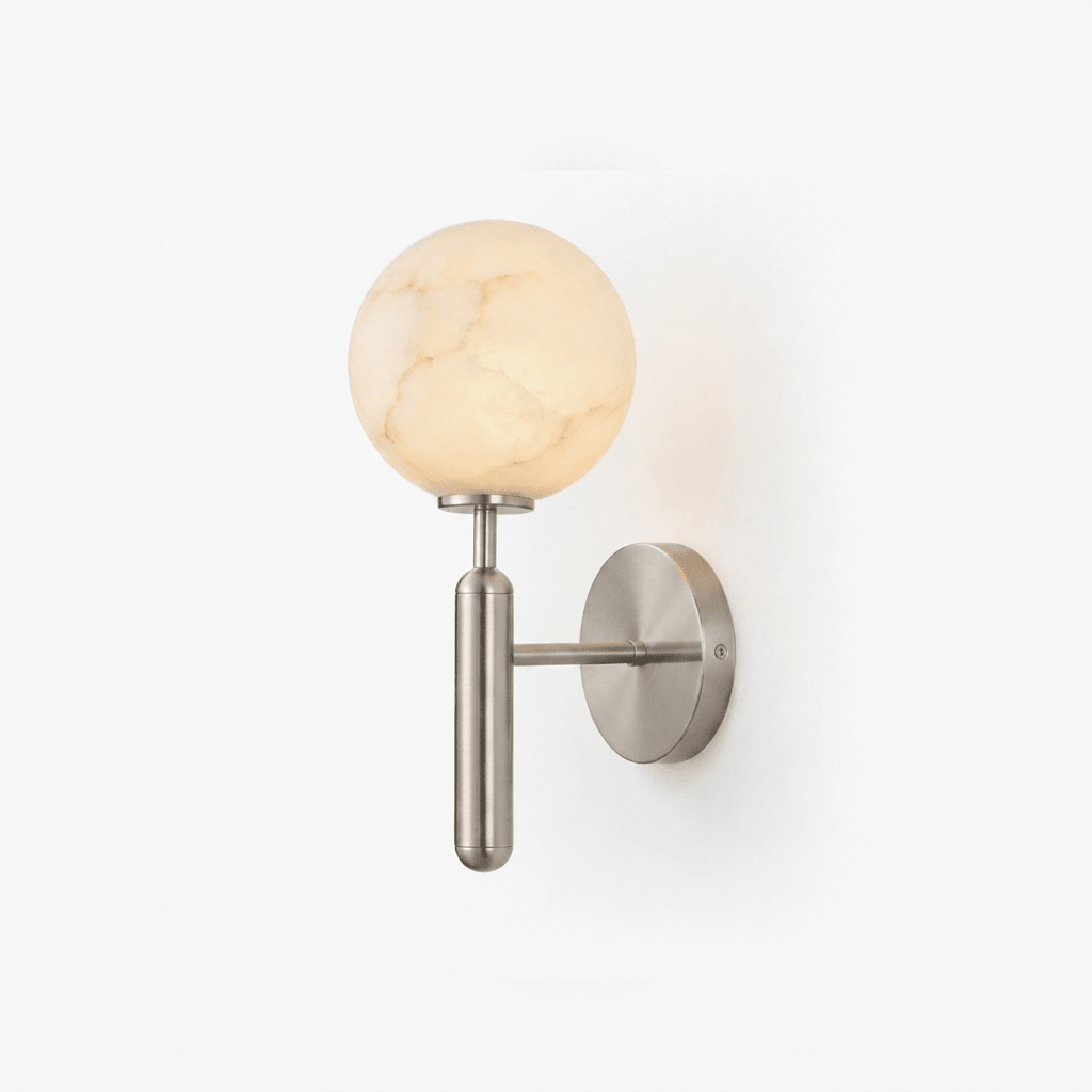 Kugel-Wandleuchte aus Alabaster