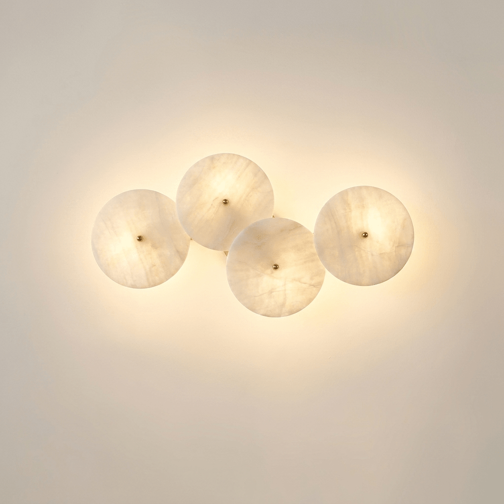 Cluster Alabaster Wandleuchte