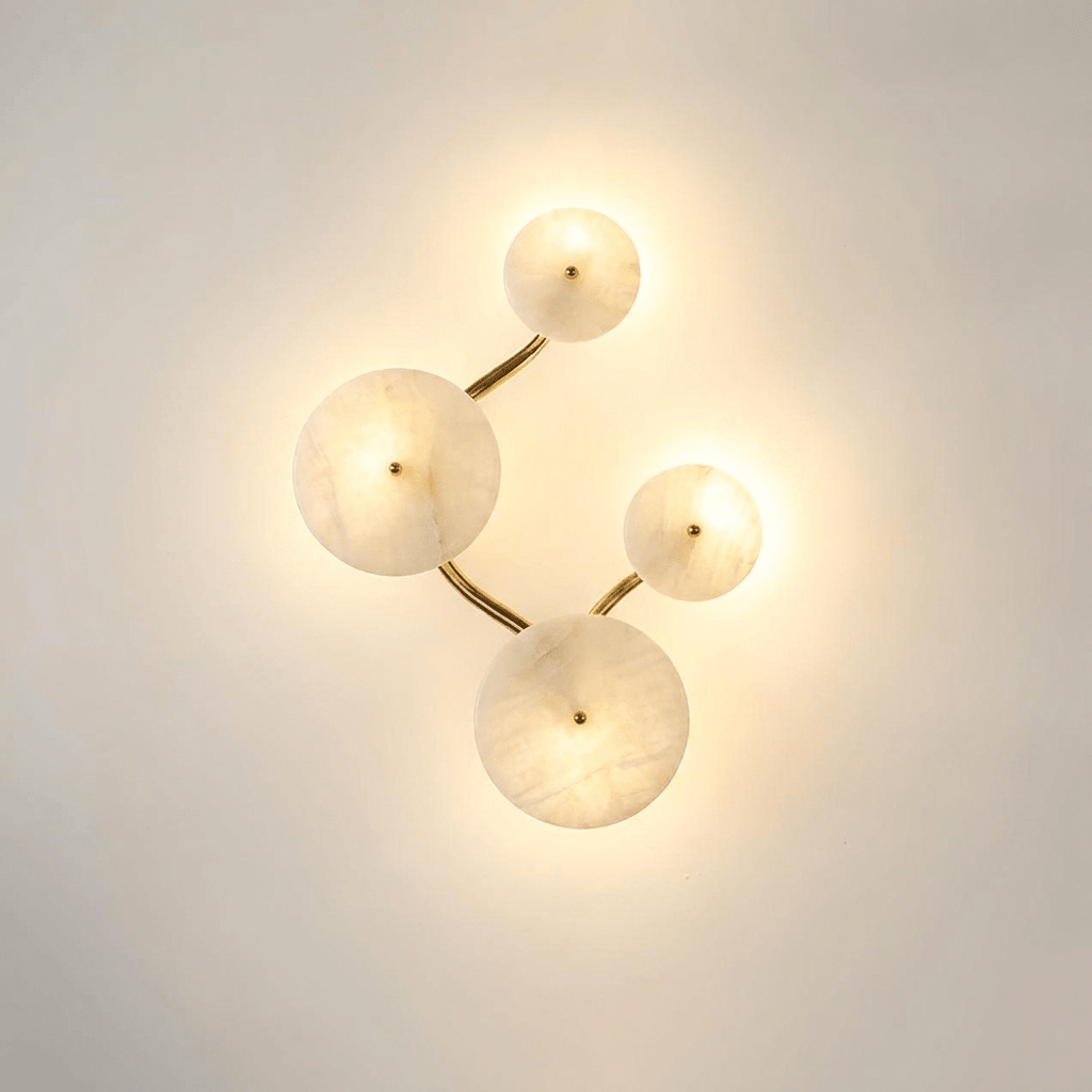 Cluster Alabaster Wandleuchte