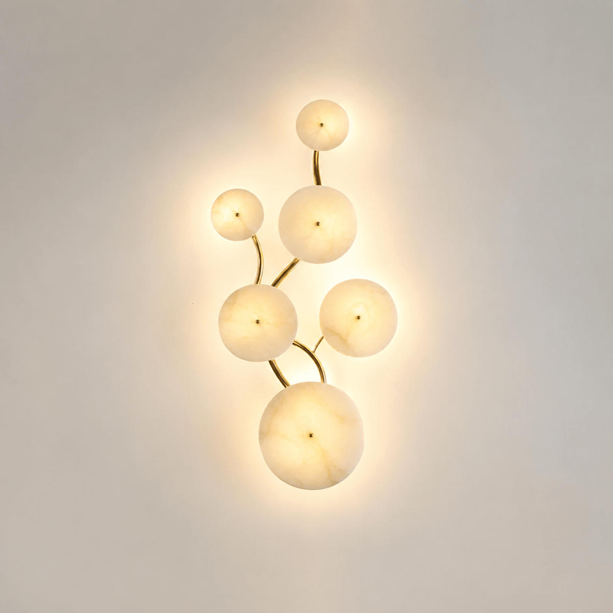 Cluster Alabaster Wandleuchte