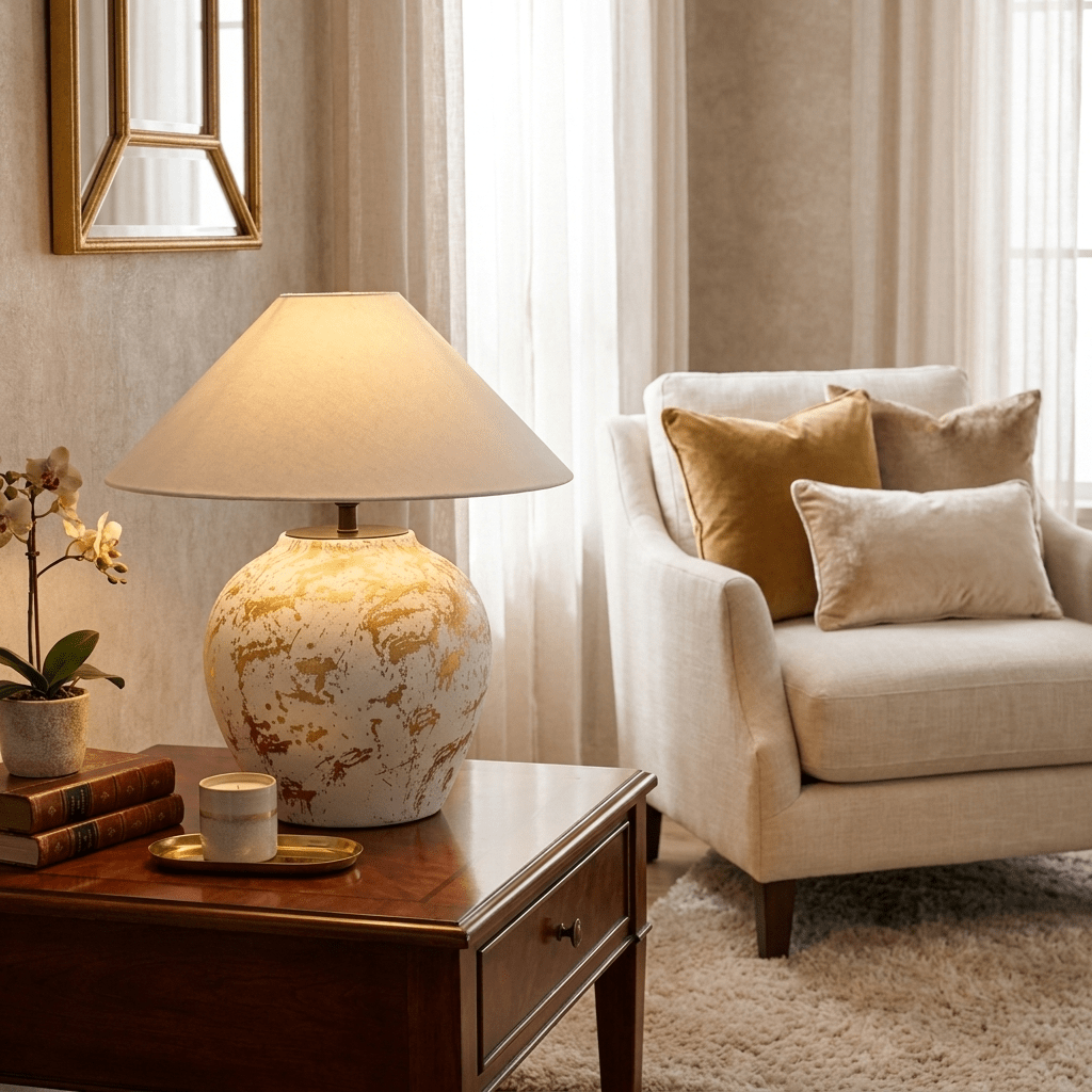 Orlienne Keramik-Tischlampe &