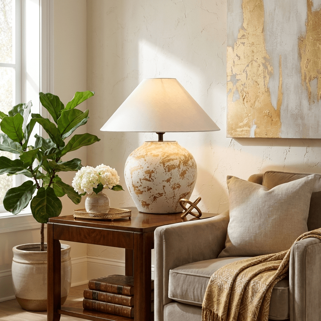 Orlienne Keramik-Tischlampe &