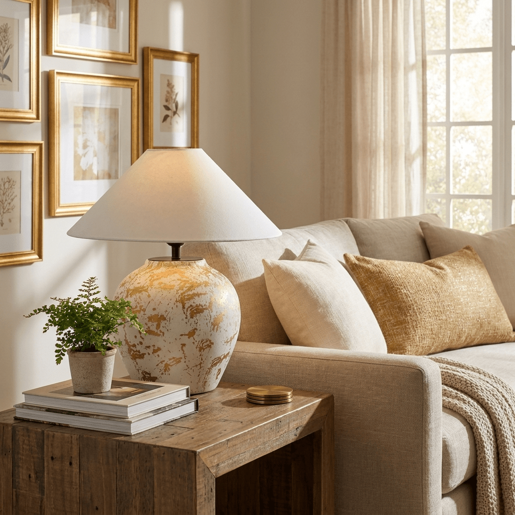Orlienne Keramik-Tischlampe &