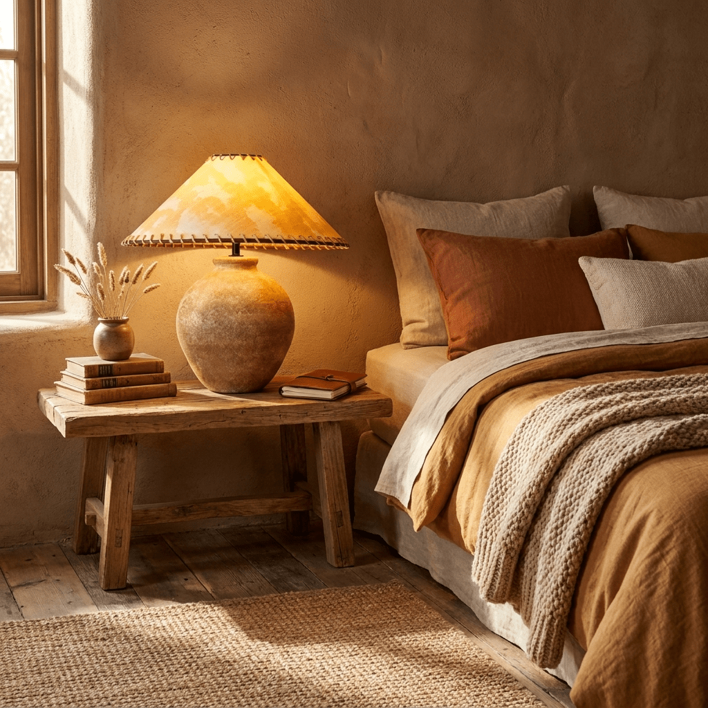 Rivuaya Terracotta-Tischlampe