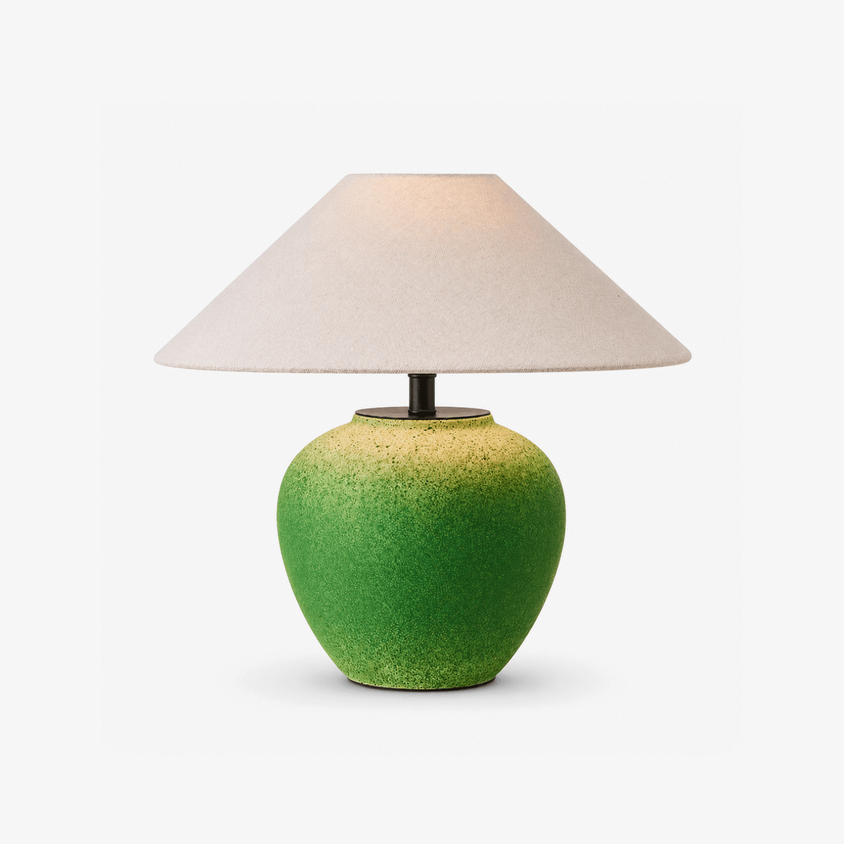 Verlena grüne Keramik-Tischlampe