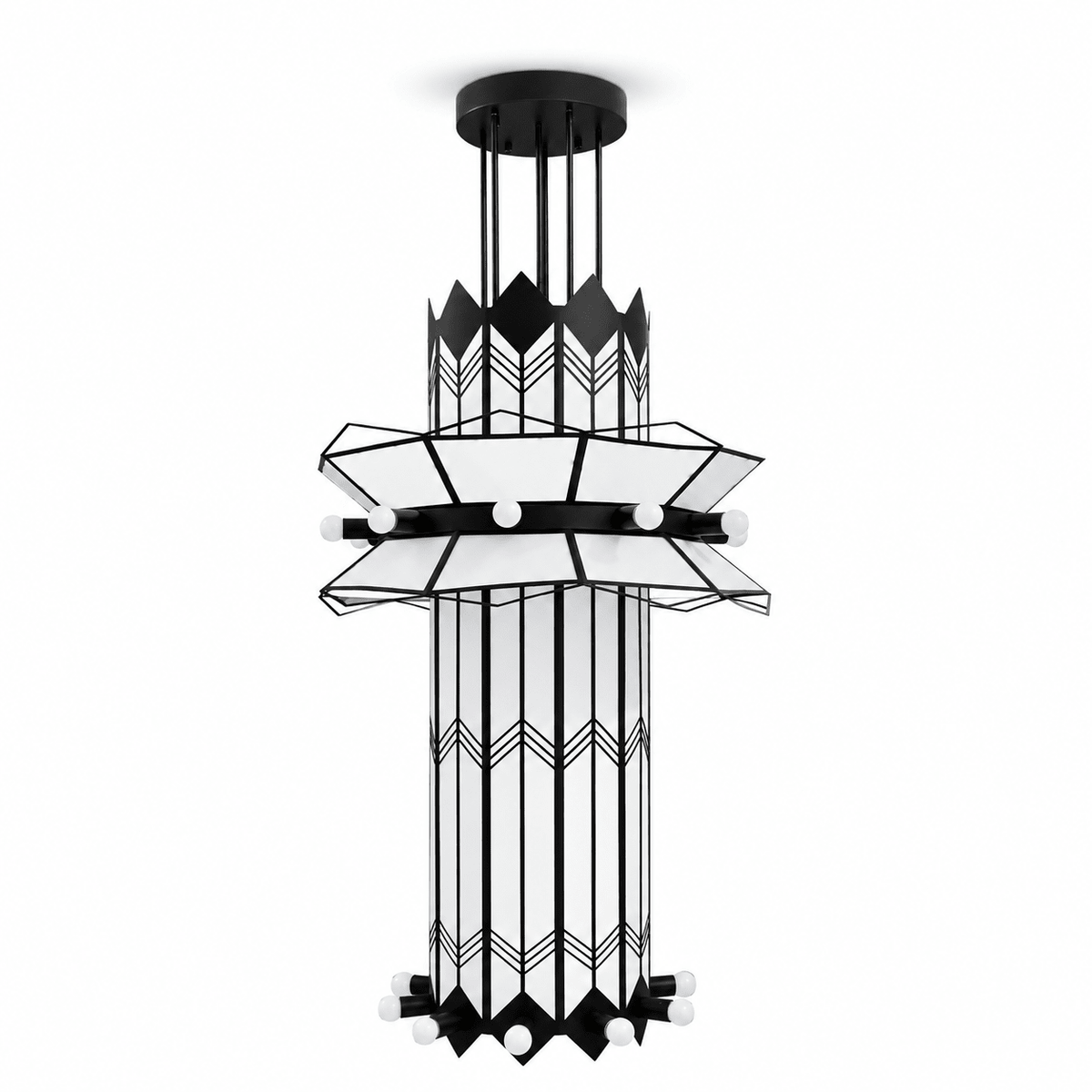 Elvior Kronleuchter Art Deco