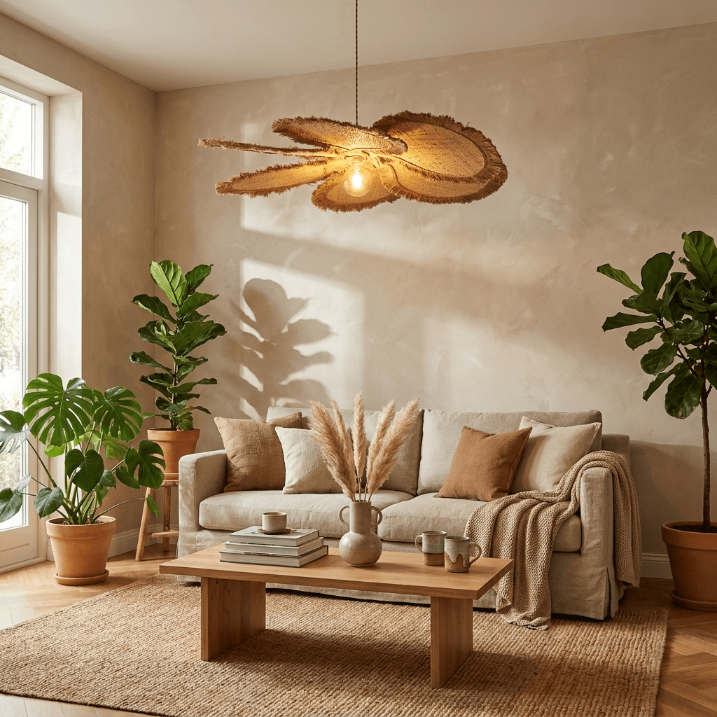 Sfrangia Raffia Pendelleuchte