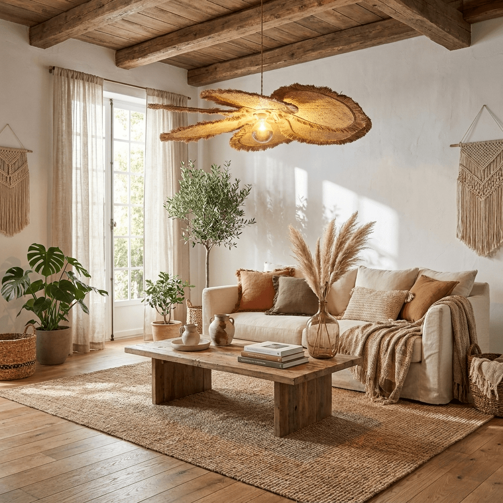 Sfrangia Raffia Pendelleuchte