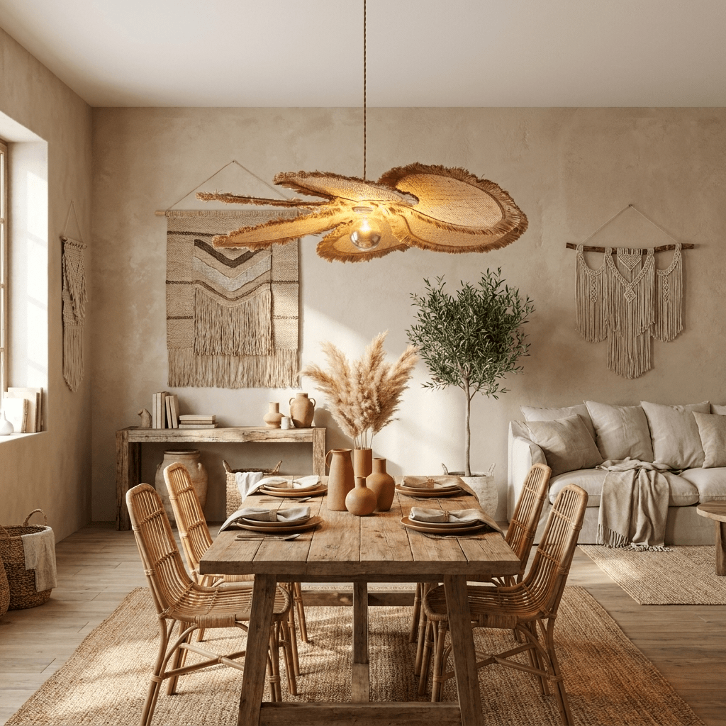 Sfrangia Raffia Pendelleuchte