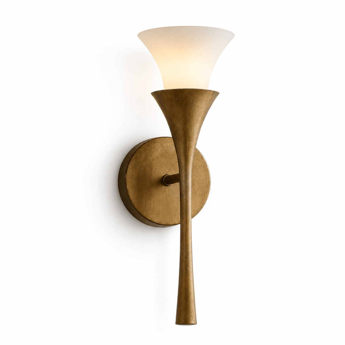 Solalette Messing Doppelkegel-Wandleuchte