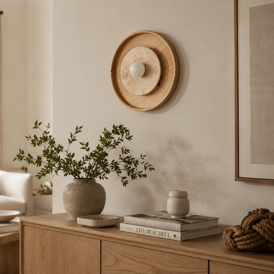 Valinine Travertine Wandleuchte