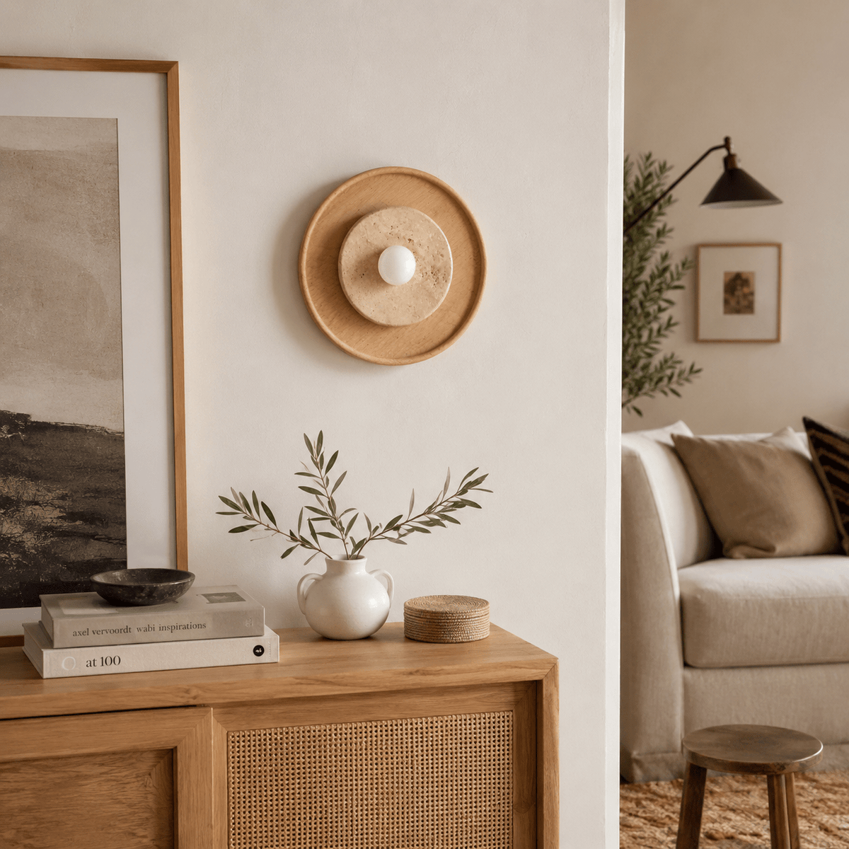 Valinine Travertine Wandleuchte