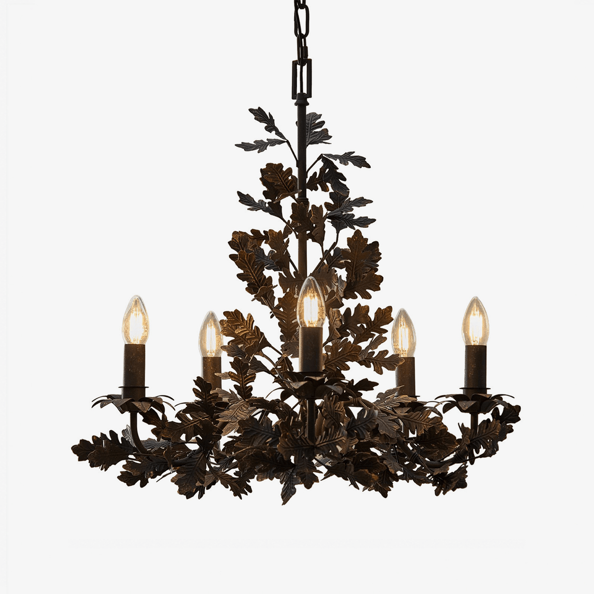 Syleeon Kronleuchter Thicket Oak Leaf aus Holz