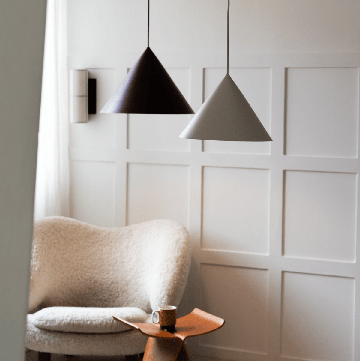 Riveria Minimalistische Pendelleuchte in Kegelform