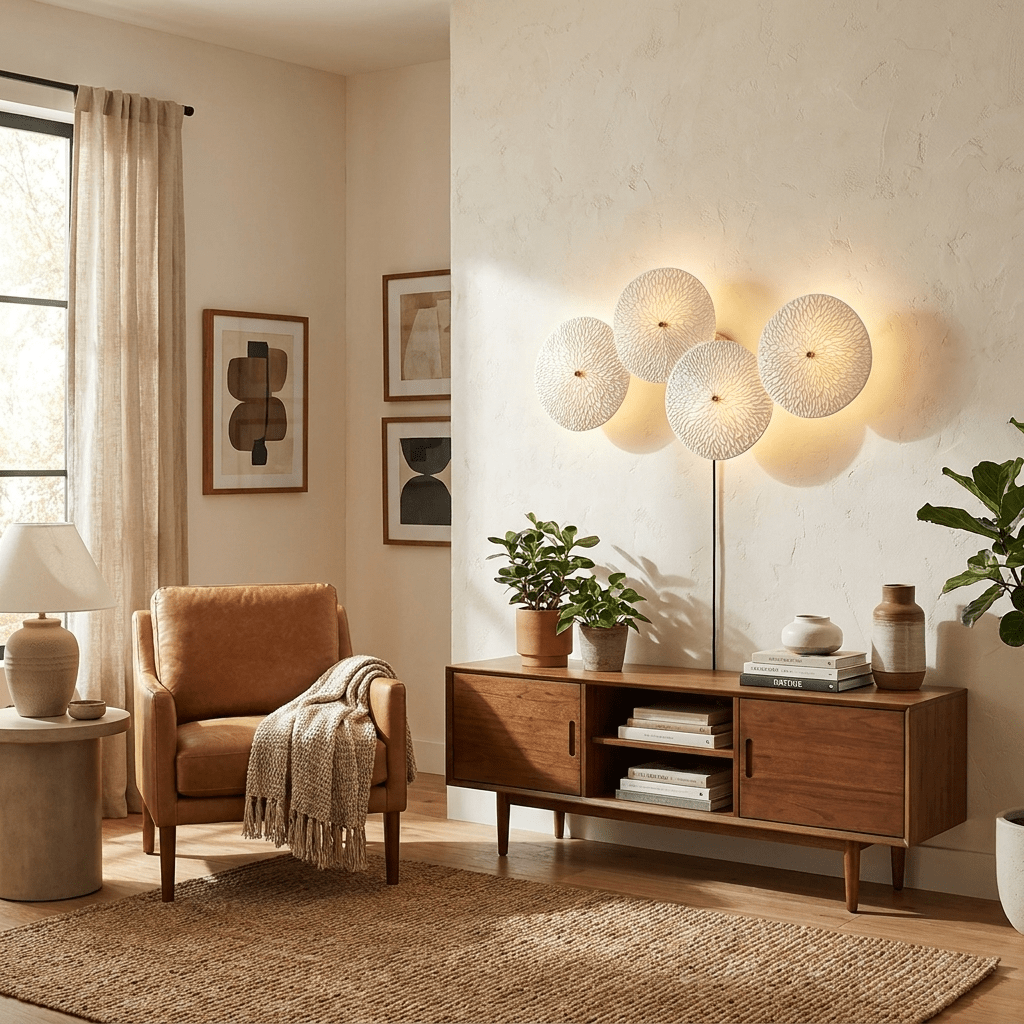 Lotus Petal Wandleuchte mit Stecker