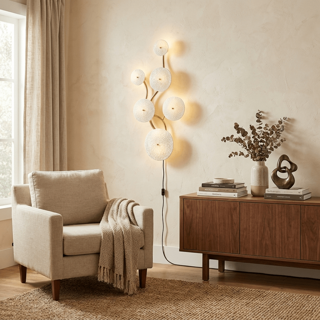 Lotus Petal Wandleuchte mit Stecker