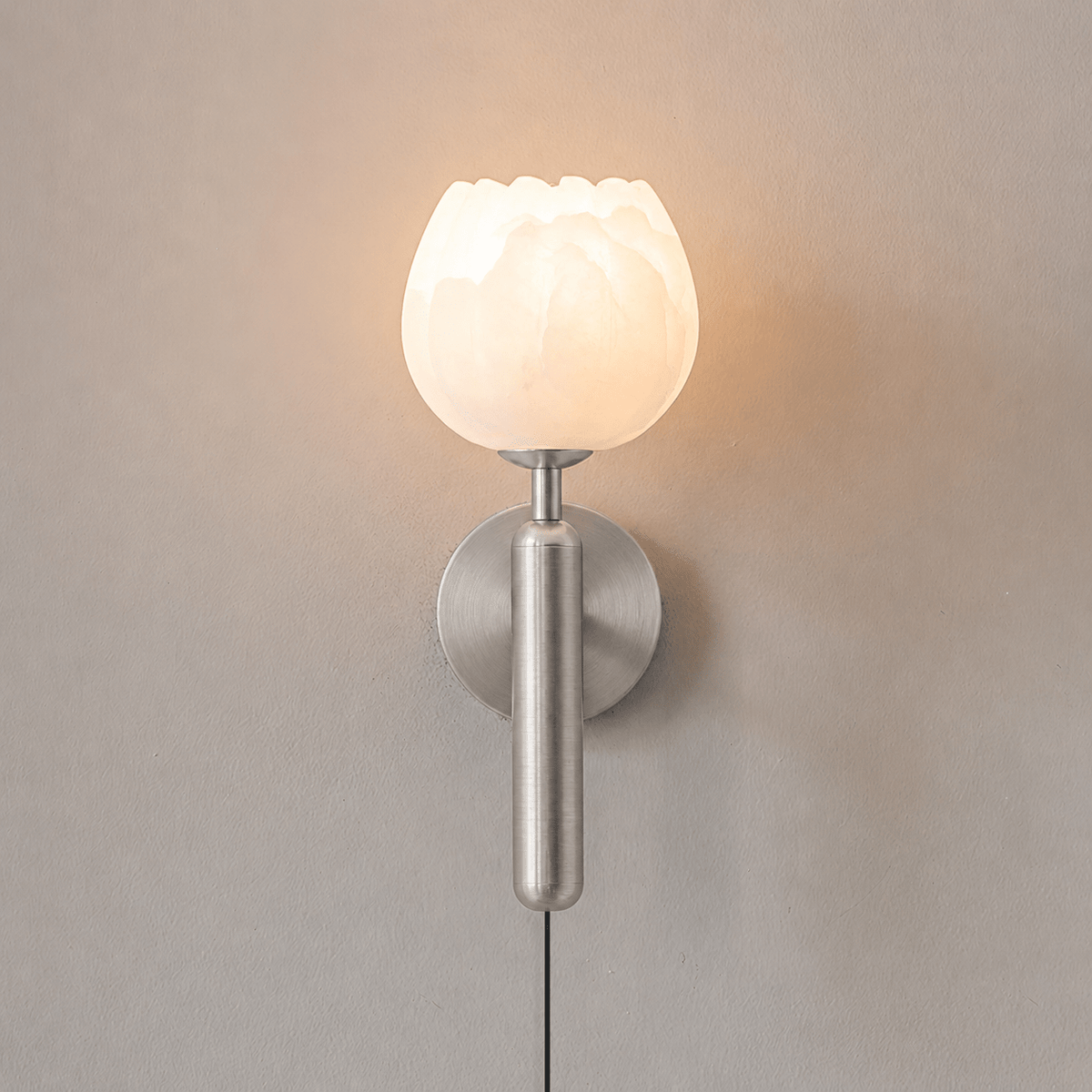Ysoline Alabaster Wandleuchte mit Stecker