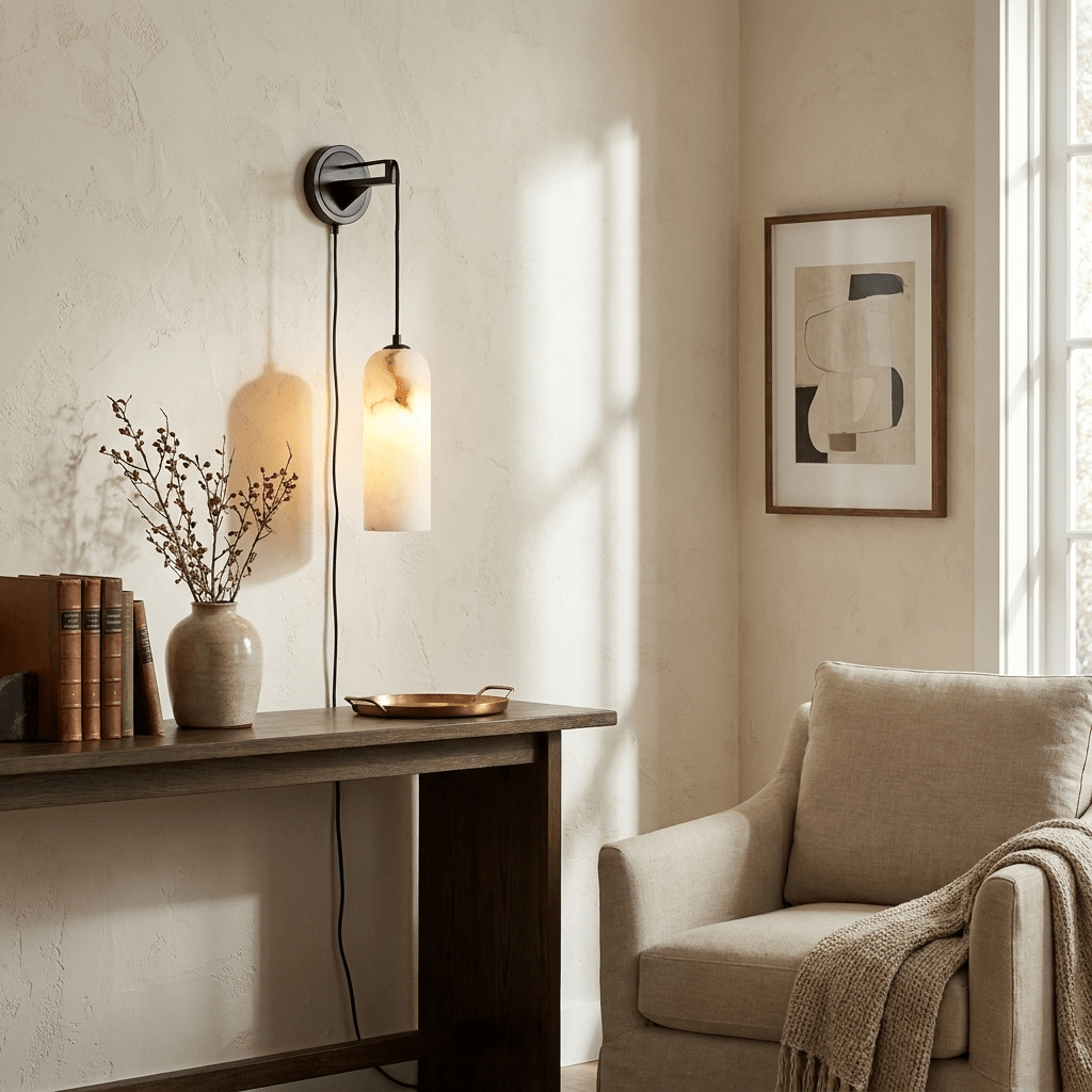 Calienne Wandleuchte gebranntes Zylinder Modern Schlafzimmer | Cielum