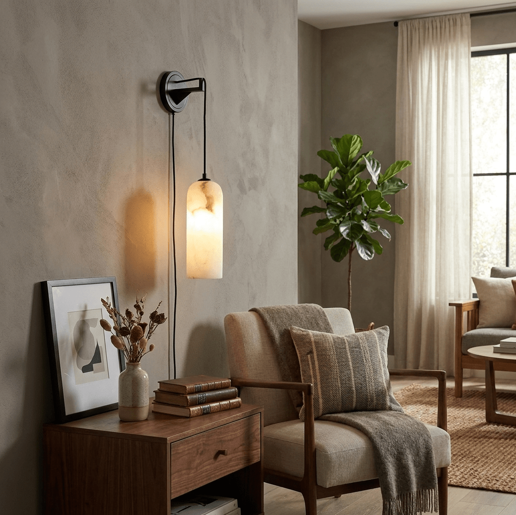 Calienne Wandleuchte gebranntes Zylinder Modern Schlafzimmer | Cielum