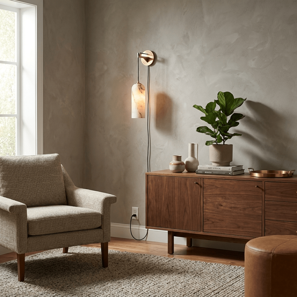 Calienne Wandleuchte gebranntes Zylinder Modern Schlafzimmer | Cielum