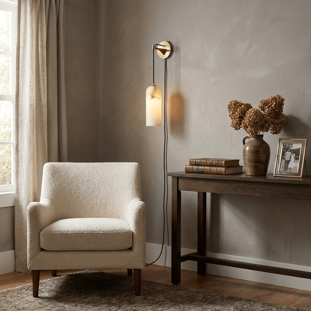 Calienne Wandleuchte gebranntes Zylinder Modern Schlafzimmer | Cielum